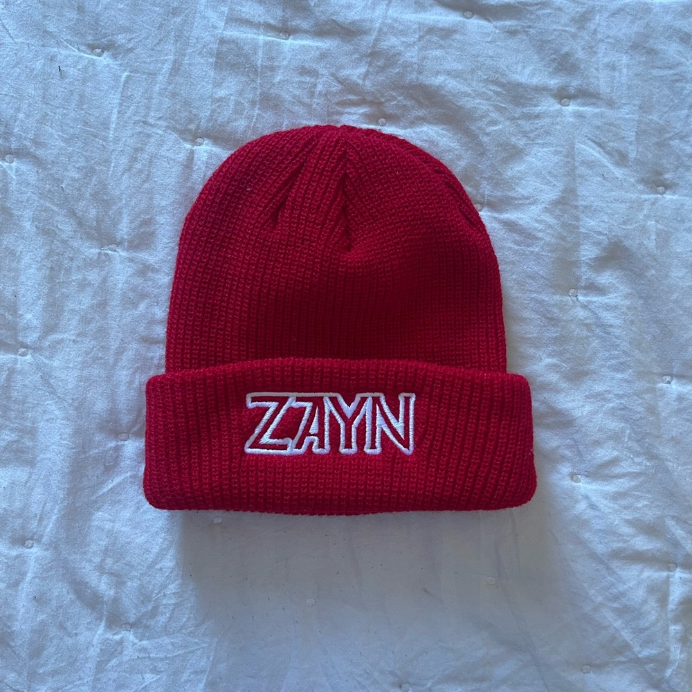 Red Beanie with ZAYN Embroidery